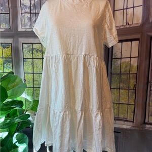 Old Navy XXL Tiered Jersey White Women's Midi Dress